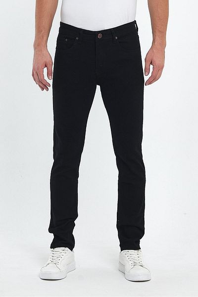 FİHA Fiha/8081-Men's Slim Fit Gabardine Trousers - Black