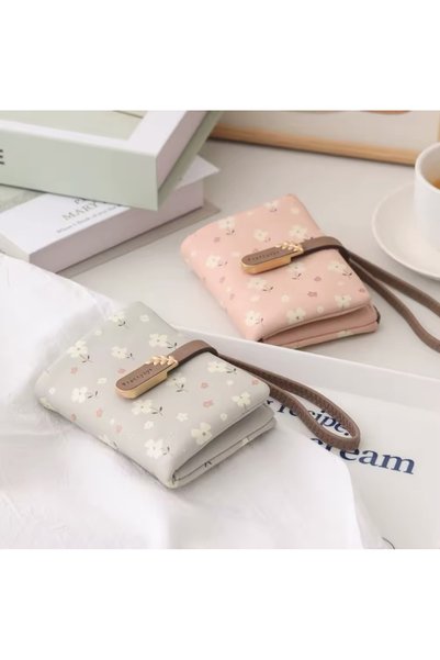 rinkadoll Quality Soft Leather Floral Pattern Small Cute Wallets