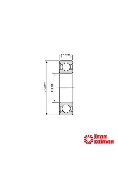 PRC 608 ZZ Rulman 8x22x7 (50 Adet)