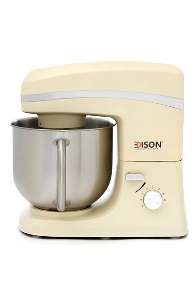 Edison Edison Basic Mixer Plus, 6.5 Liters, Matt Beige Steel, 1000 Watts