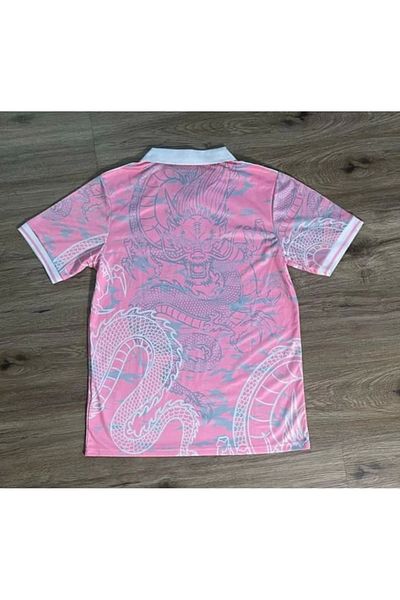 1blood Μπλουζάκι Pink Kitty FORMA Madrid Dragon Jersey με λευκό γιακά με κουμπιά