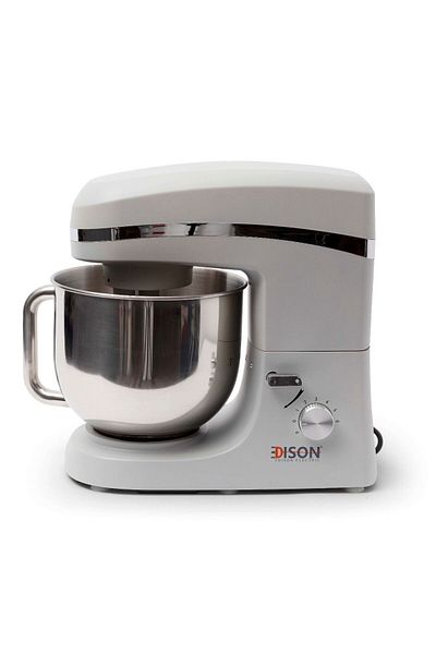 Edison Edison Basic Plus Stand Mixer, 6.5 Liters, Gray Steel, 1000 Watts