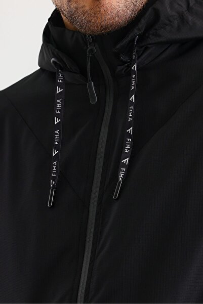 FİHA Чоловічий трикотажний плащ з капюшоном