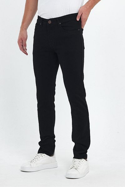 FİHA Fiha/8081-Men's Slim Fit Gabardine Trousers - Black
