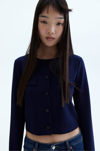 H&M Cep Detaylı Jarse Hırka