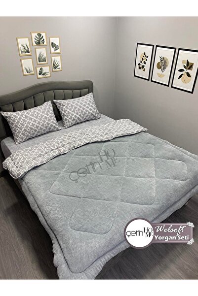 Çetinhome Çetinhome Двоспальний комплект ковдр з візерунком Welsoft (без прос...