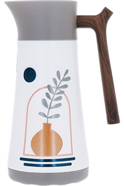 Alsaif Gallery Al Saif Gallery Steel Flask (Gloria), 0.6 Liters - White Grey