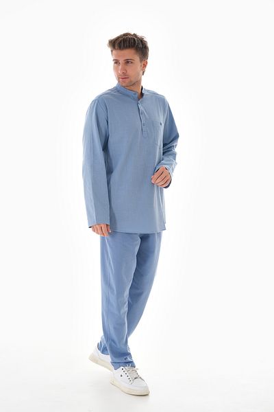 BESEDU Men's Linen Hac and Umre Suit