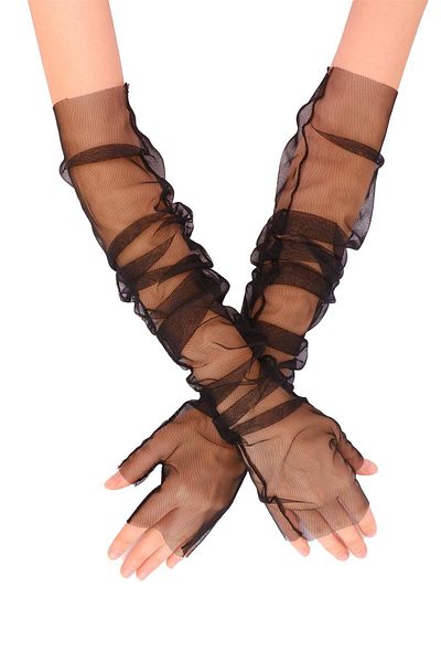 Hobigram Black Lace Ankle Length Bridal Gloves Costume Accessory – Party Gloves, Stylish Design – Party Eldi