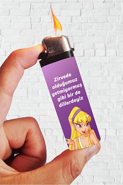 SARANG Zirve de OlduğumuZ Yetmiyor Winx Stella Baskılı Klasik Çakmak