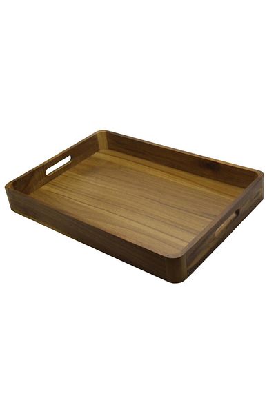 MİEN Mien Bohemian Durable Rectangular Acacia Tray Large Size (L) 7B151