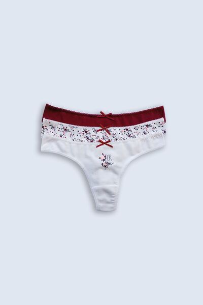 Pierre Cardin 3'lü Paket Sweetness 2702 Pamuklu Basic Baskı Ve Desenli String...