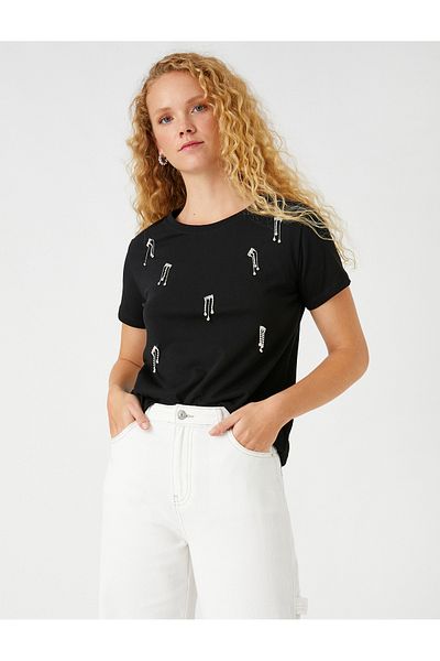 Koton Tricou cu detalii de piatră