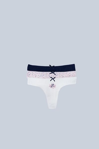 Pierre Cardin Betty 2702 Cotton Women's String Panties - Pack of 3, Printed and Patterned