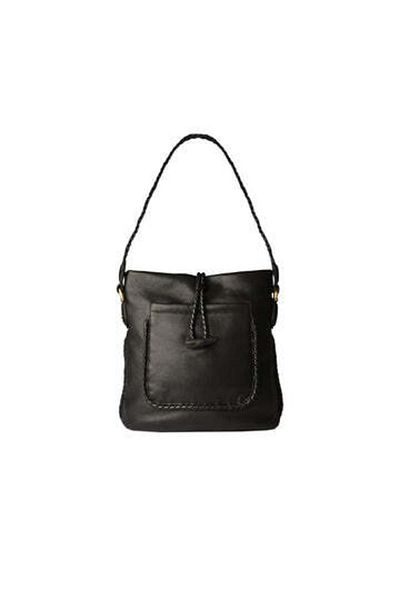 Hidesign Beluga Deer Leather Handbag for Women-Black