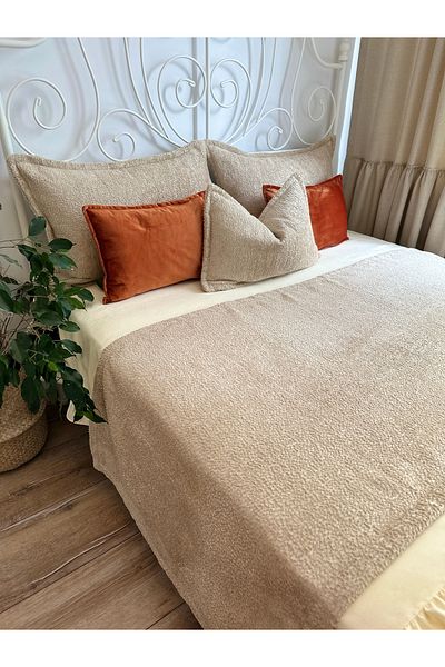 Decamor home 3 Prc Beige Bed Runner Set