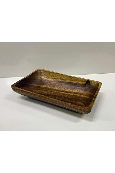 Genel Markalar Akasya Sunumluk Dikdörtgen Kayık Çerezlik 25 CM