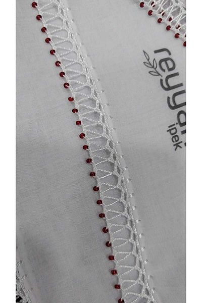 Papatyam Handcrafted Crochet Embroidered Beaded Writing/ Crochet Embroidery/ Crochet Embroidered Lure/ Crochet Embroidered Muslin/ Hand Knitted/