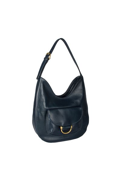 Hidesign Chestnut 02 Midnight Blue Leather Tote – Elegant & Practical