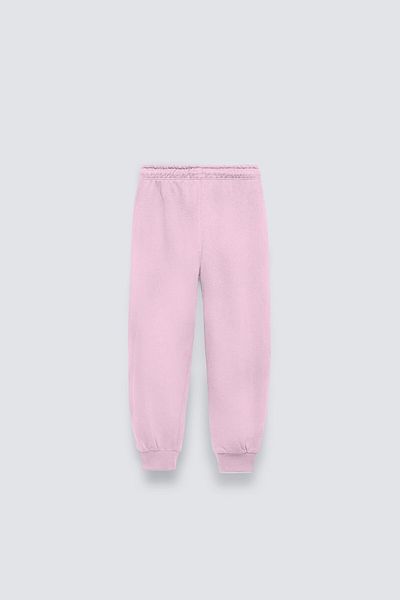 The Champ Clothing Trening pentru copii Jogger din bumbac colorat afumat - elastic roz, respirabil, cu potrivire regulată
