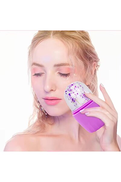 Naturachi Slikon Yüz Buz Masaj Rulosu Yüz Sıkılaştırıcı Ice Face Roller Mor Renk