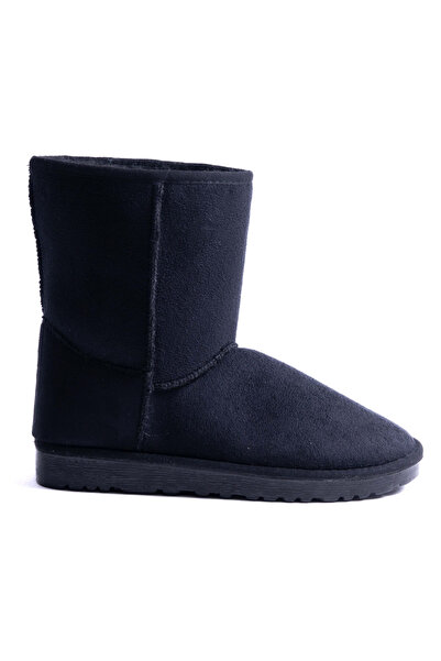 Enodia COSY KLASİK SİYAH SÜET İÇİ KÜRKLÜ BOT