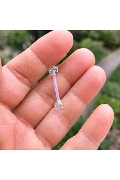 Bylin Bioplast Dil Piercing - Bar Uzunluğu 16 Mm-1 Adet