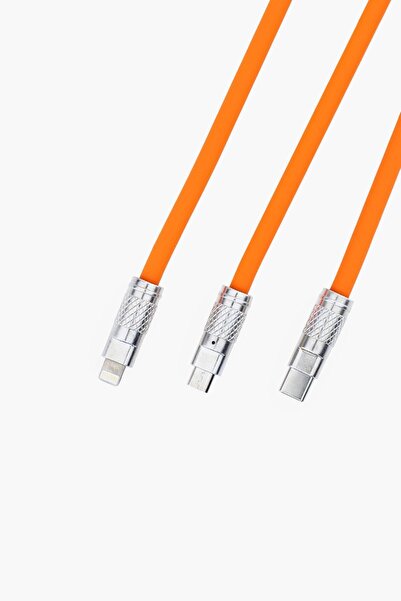 Janva 120W 3 İn 1 Süper Hızlı Şarj Kablosu Samsung , Iphone , Xiaomi , Huawei...