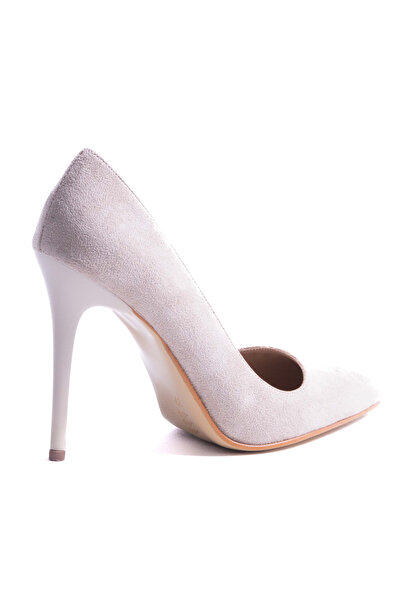 Enodia NAZOO BEJ SÜET SİVRİ BURUN STİLETTO