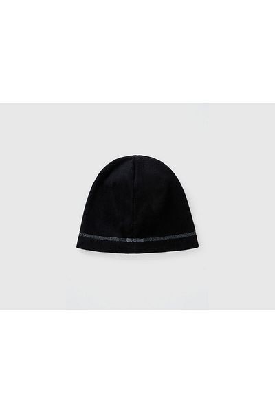 United Colors of Benetton Boy's Black Logo Fleece Beret