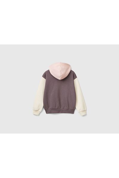 United Colors of Benetton ЯКЕ ЗА Момиче Anthracite Mix W/HOOD L/S