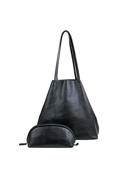 Hidesign Audrey Shoulder Tote for Women - Leather, Black