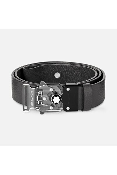 Mont Blanc 131166 Mont Blanc M Kilit 4810 Tokalı 35 mm Gri Kemer