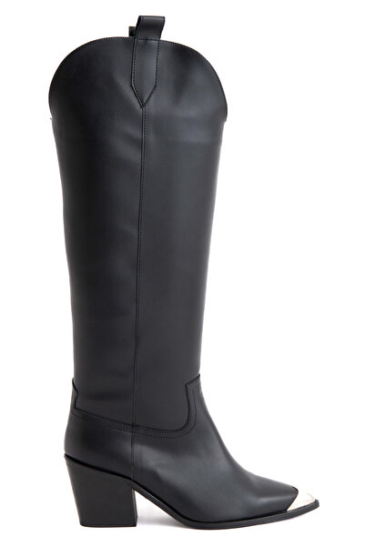 Enodia ELİO SİYAH SİVRİ BURUNLU KOVBOY ÇİZME