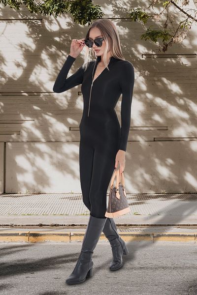 medipek Zippered Women's Bodysuit Casual / Daily Wear / Sports