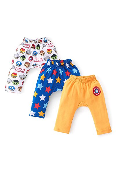 Babyhug Marvel مجموعة من 3 سراويل داخلية طويلة مطبوعة من نسيج قطني 100% متشاب...