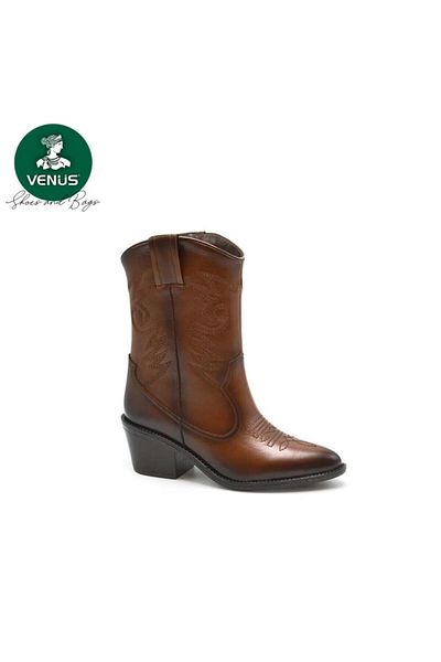 Venüs VENUS 2454104K CIZME WESTERN DE PIELE CU TACIȚI DETALII DE BRODARE