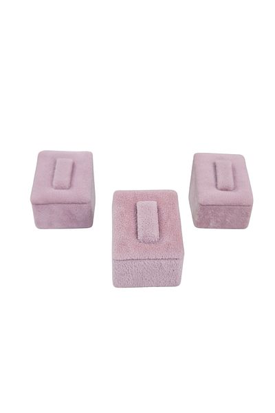 ÖZER KUTU Δαχτυλίδι σουέτ 3x3,5 cm - Τριπλό (με γλωττίδες) 3 τεμάχια