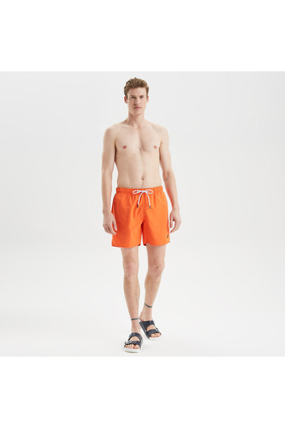 Nautica Erkek Turuncu Regular Fit Deniz Şortu