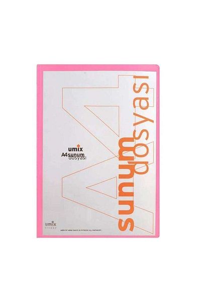 Umur Umix Pink Presentation File with Front Pocket A4 10 Sheets