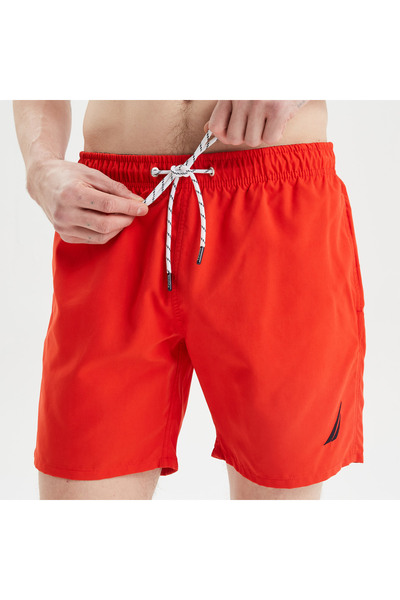 Nautica Erkek Kırmızı Regular Fit Deniz Şortu