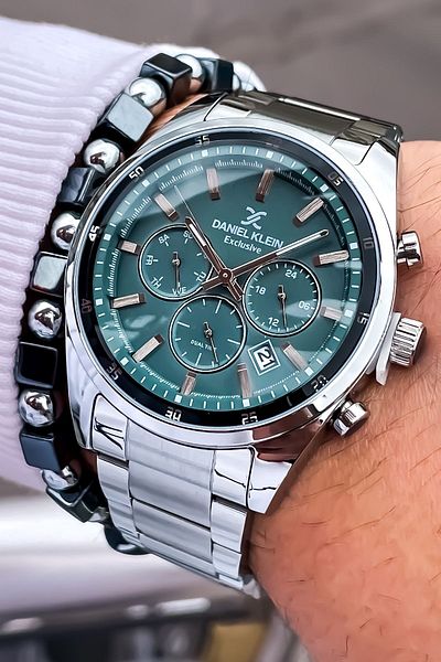 Daniel Klein All Functions Active Men's Steel Wrist Watch Bracelet