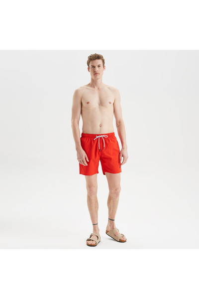 Nautica Erkek Kırmızı Regular Fit Deniz Şortu
