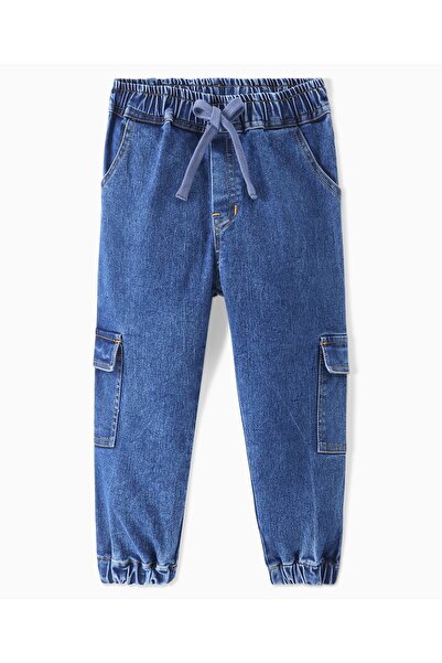 Ollington St. Ollington St. 100% Cotton Flared Sleeves Floral Top & Stretchable Denim Cargo Joggers-Multicolor