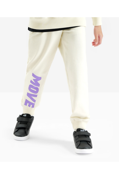 Primo Gino 100% Cotton Knit Full Sleeves Sweatshirt & Joggers/Co-ord Set With Text Print - White