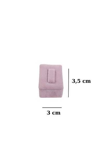 ÖZER KUTU Σουέντ Μονό Δαχτυλίδι - 3x3,5 cm