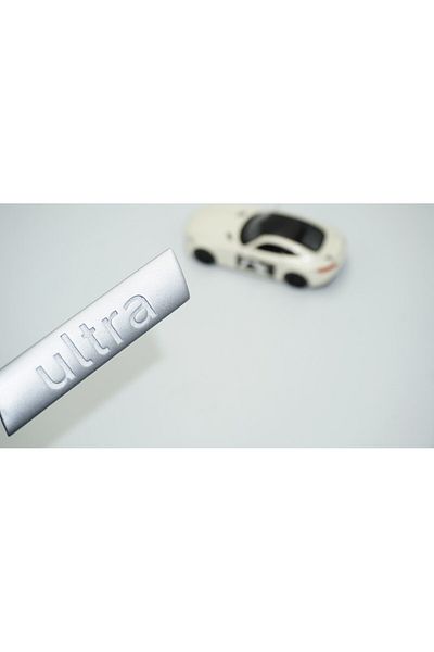 DK Tuning Logo-ul de scris ABS gri pentru portbagaj compatibil cu Audi