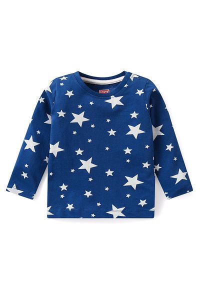 Babyhug Cotton Knit Half And Full Sleeves T-Shirt & Pants Set Valuepack Star & Stripes -  Multicolor