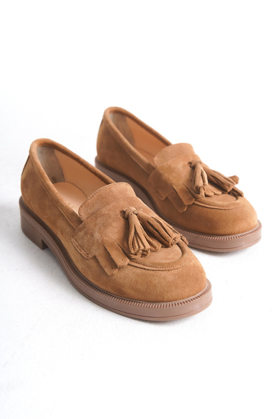 Deassa Hakiki Deri Toprak Süet George Hogg Kadın Ayakkabı