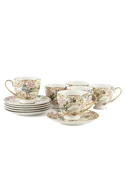 Mikasa Moor Mi̇kasa Moor Floral Land - Set of 6 200Cc Teacups